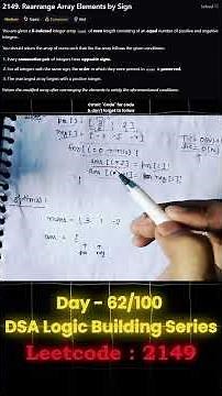 Rearrange Array Elements by Sign | Leetcode 2149