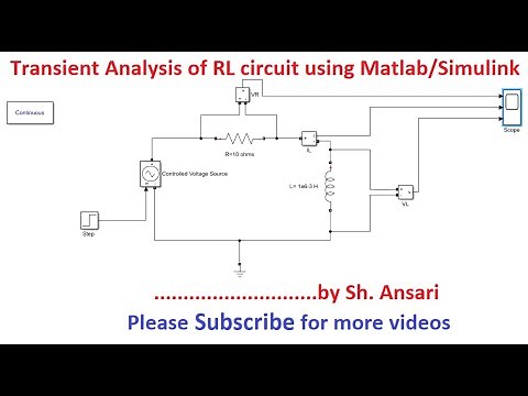 Transient Analysis of series RL Circuit using Matlab/Simulink