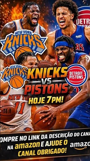 Knicks vs Pistons HOJE 7PM 🔥 #NBA #Basketball #GameDay