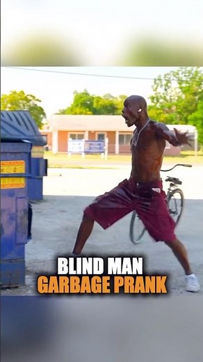 Blind Man Garbage Water Prank