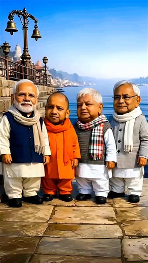 🤣 सर्दी में गंगा स्नान | Modi Ji,LaluJi,Yogi Adityanath & Nitish Kumar Funny Video🔥#trending #shorts