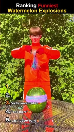 Ranking INSANE WATERMELON EXPLOSIONS #viral #watermelon #funny