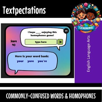Textpectations™ Commonly Confused Words & Homophones Game 340  Question Pool