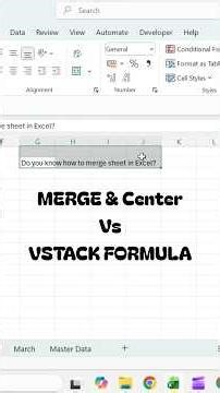 Merge & Center vs VSTACK in Excel | Cell Merge vs Data Merge