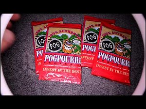 Opening old 90's stock POGS packs from 1994 milkcap game