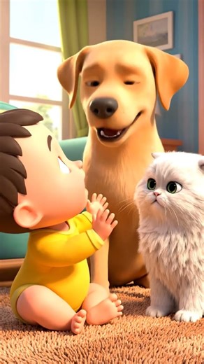 #funny Cat And Dog Baby cartoon videos