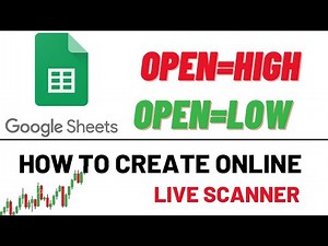 How To Create Open = High and Open= Low Scanner with Google Sheet