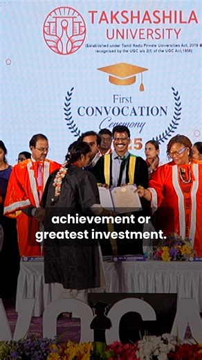 Takshashila University on Instagram: "At Takshashila University, education is more than learning,it is a lifelong commitment to society. We nurture minds that lead with integrity, innovate with purpose, and measure success by the impact they create in the world around them. [Takshashila University, Tamil Nadu, Tindivanam, Villupuram, Jagannath Sami, Convocation, College, Students]"