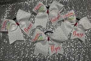 Christmas Stunt Group Cheer Bows Friends Bows Cheerleading Flyer, Base, Backspot Cheer Bows - Etsy