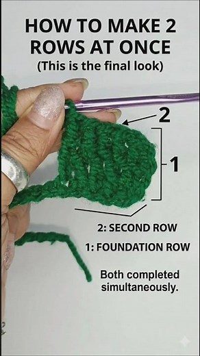 2 Rows in One Go! Crochet Technique Tutorial
