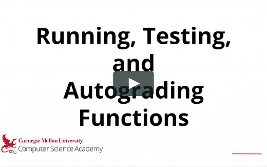 Running-Testing-and-Autograding-Functions