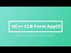 VC++ CLR Form App(1) [Visual Studio 2010～2019] C++/CLIでGUIプログラムを作る