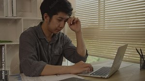 Stressed man, Depressed man Dealing with Financial Setback, Stress and Money Problems, Anxiety and Worry Concept.