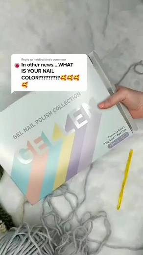 Reply to @heidiraisins Gotta keep my nails up when I record my hands all the time 🥰 #gelnailsathome #youtuber #yarntok
