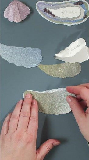 Oyster-shaped place cards - DIY by Søstrene Grene