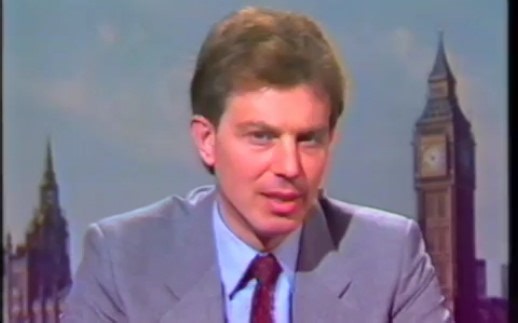 BBC one o'clock news 20th October 1987 interview with Tony Blair