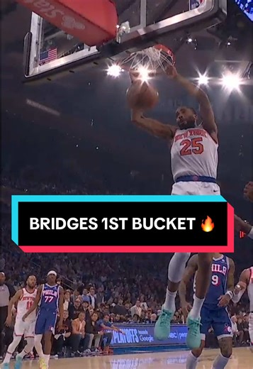 Mikal Bridges opens the Conference Semifinals with a dunk 🔥 #NBAPhilippines #NBAHighlights #SportsOnTikTok #NBAPlayoffs