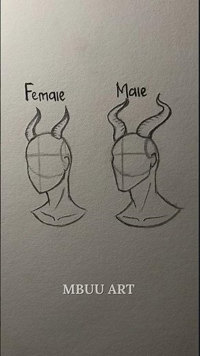 How to draw Head Devil (3/4 view) Tutorial✏️ #drawing #tutorial #howtodraw #head #art