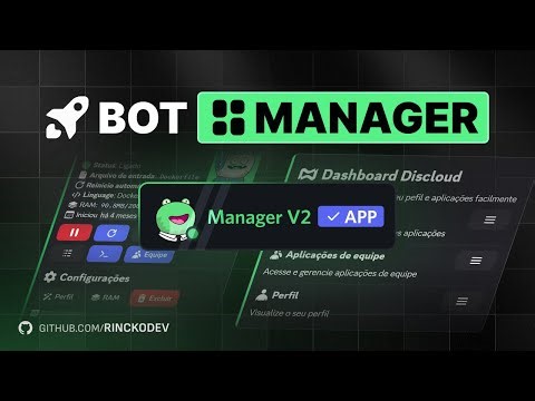 Creating a bot to manage other bots (Personal Dashboard) - discord.js v14 - Discloud 💚