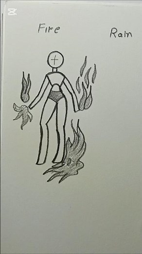 How I Draw Stickman Body element (fire and rain)#drawing #howtodraw #sketch #art #shorts