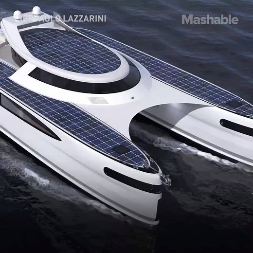 1M views · 1K reactions | This amphibious catamaran concept is entirely solar-powered. | Mashable | Facebook