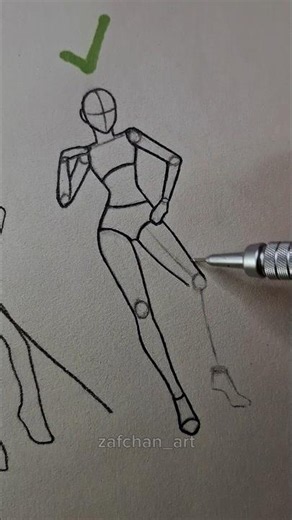 How to draw body poses ✨️ #drawing #tutorial #howtodraw #sketch #shorts