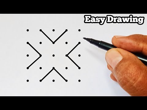 Simple 5×5 Dots Rangoli Design | How To Make Rangoli Design | Chukkala Muggu