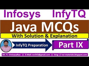 InfyTQ Java MCQs | Java MCQs for Infytq 2023 | Java MCQs Solution & Explanation | Part-9