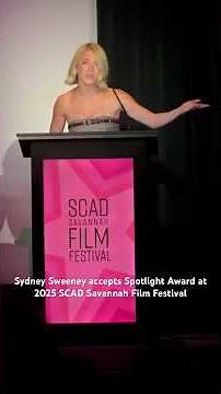 Sydney Sweeney accepts the Spotlight Award at 2025 SCAD Savannah Film Festival