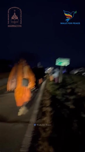 🌙 Tonight’s Walk After Dark - Day 70 (1/3/2026) Tonight we walked after the sun had set, the road dark around us. But we were never alone. All along the way, people waited to welcome us—their warmth lighting up the night. When hearts greet us on the road, even darkness becomes light. Thank you so much. 🙏 May you and all beings be well, happy and at peace. 🙏✨ #WalkForPeace #Buddhistmonks #AlokathePeaceDog #Georgia | Walk for Peace