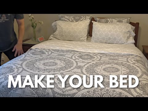 How to Put Sheets on a Bed (Faster to make your bed this way)
