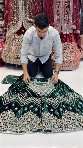 💚 Emerald Royale Bridal Dress | Premium Heavy Handwork Wedding Collection 2026 #shortsfeed
