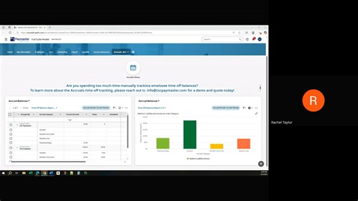 CSC Paymaster -- Accruals Time Off Tracking