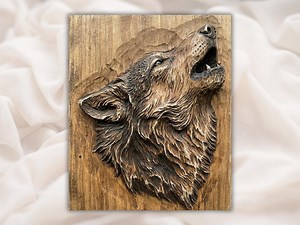 Buy Howling Wolf 3D Relief STL File | Wolf Head Wood Grain CNC Carving | Wildlife Rustic Wall Art | 3D Print & Laser Engraving STL Online in India - Etsy