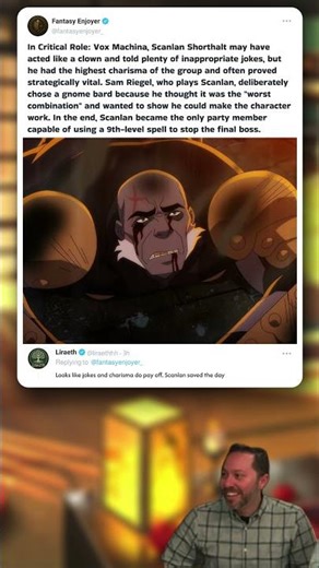 Scanlan Was the Most Powerful Vox Machina Member 🎭 #CriticalRole #VoxMachina