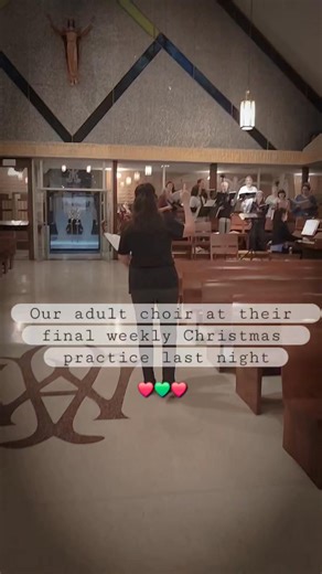 ✨️The Immaculate Conception Church Adult Choir, along with guest musicians, will provide the music for the 4pm Vigil Mass of the Nativity of The Lord.✨️ Come join us early! 🎶The singing and music start at 3:30pm. ❤️💚Enjoy this prelude to a prelude from last night's practice. | Immaculate Conception Church
