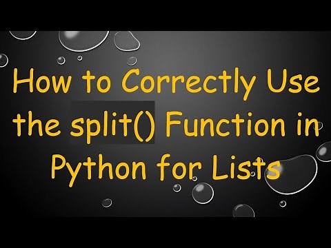 How to Correctly Use the split() Function in Python for Lists