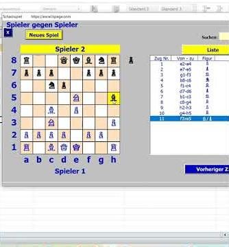 Italienische Eröffnungsfalle Schach in Excel