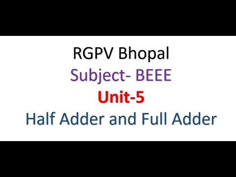 Half Adder and Full Adder