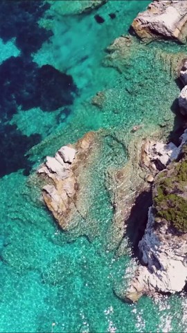 Antipaxos: Drone flight over Greek island with stunning beaches