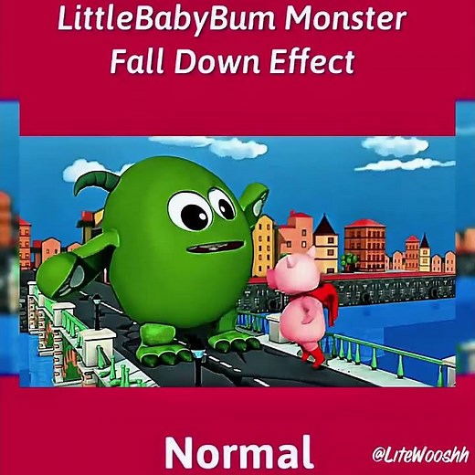 ​Little Baby Bum Monster: FALL DOWN EFFECTS! 😱👾 Normal vs Neon vs Mirror