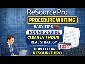 How to crack Resource pro 2nd round assessment| Resource pro Interview| Procedure writing Tips