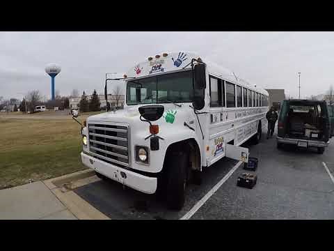 1986 International S1800 Carpenter School Bus Pick up, Cold Start, Test Drive