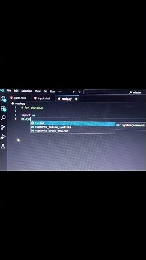 how to system shutdown by python code