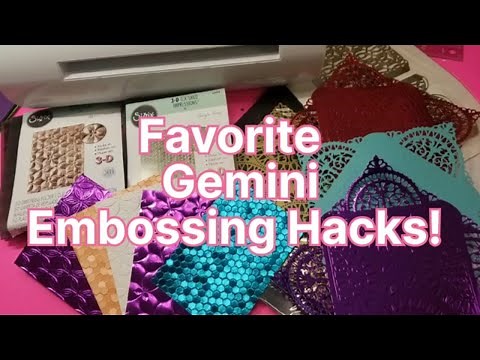 Gemini Embossing Hacks! Use those Sizzix 3D and Anna Griffin folders and dies in your Gemini!!