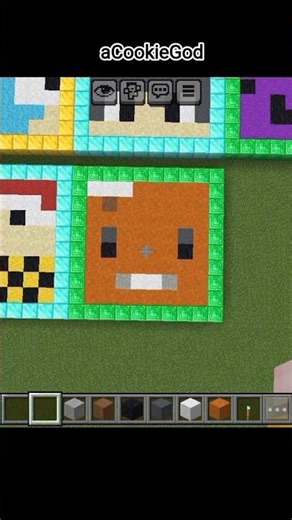 Minecraft Falling Concrete Powder: aCookieGod 🍪 #shorts