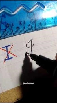 Capital "I" lettering in cursive letter || #cursivewriting #youtubeshorts #calligraphy #handwriting