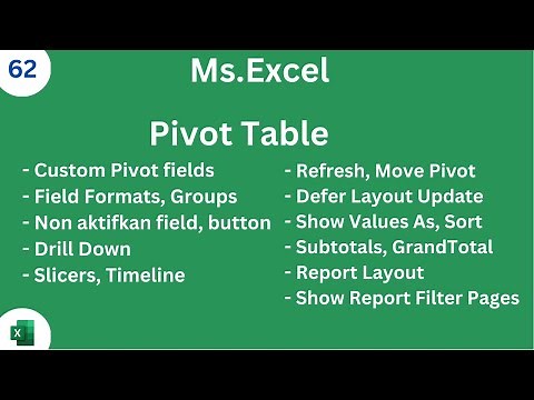Ms.Excel: Pivot Table (Fitur, Tips)
