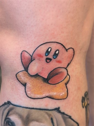 POYO ⭐ Chicago IL, check out my work on Instagram! links in bio . . . #kirby #tattooideas #cutetattoo #chicagotattooartist #tattoo