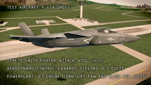 VTOL VR F45 隐身战斗机空气动力测试